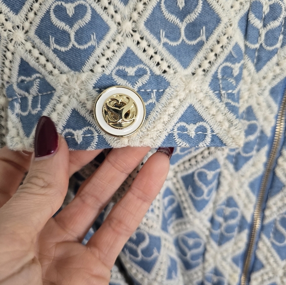 Blue and White Patterned Dress - Picture 6 of 7